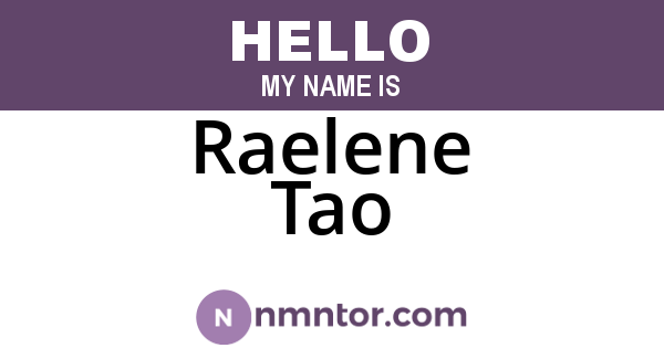 Raelene Tao