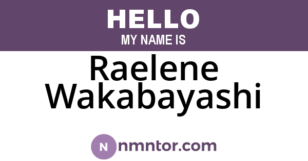 Raelene Wakabayashi