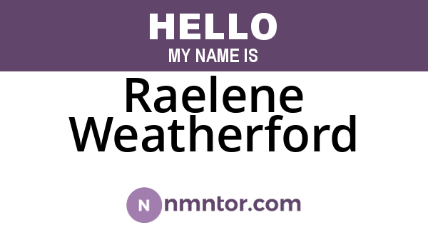 Raelene Weatherford