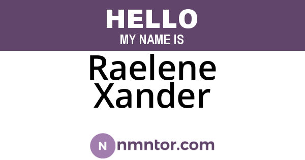 Raelene Xander