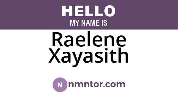 Raelene Xayasith