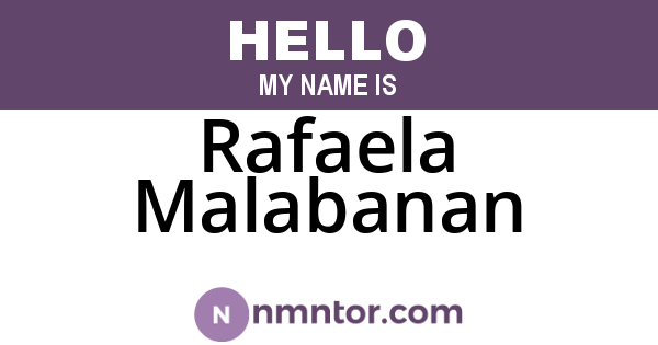 Rafaela Malabanan