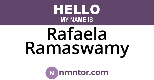 Rafaela Ramaswamy
