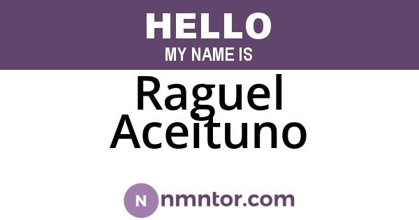 Raguel Aceituno