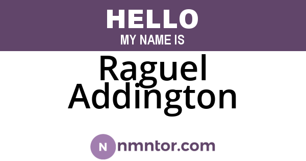 Raguel Addington