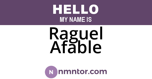 Raguel Afable
