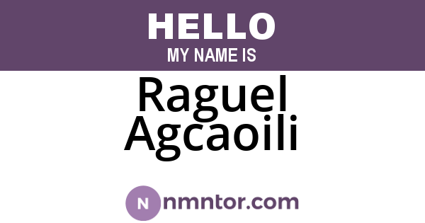 Raguel Agcaoili