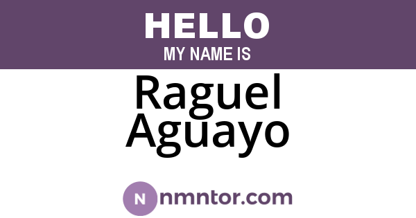 Raguel Aguayo