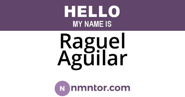 Raguel Aguilar