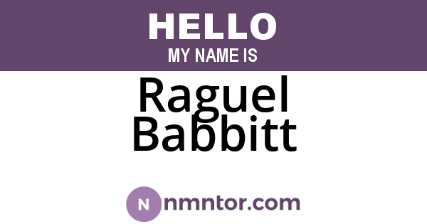 Raguel Babbitt