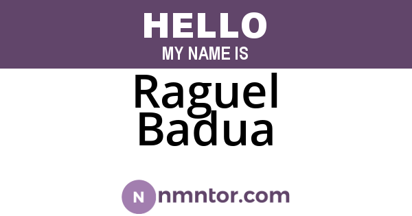 Raguel Badua