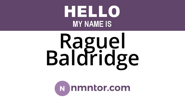 Raguel Baldridge