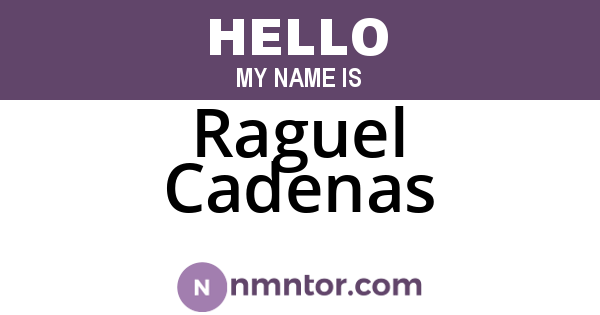 Raguel Cadenas