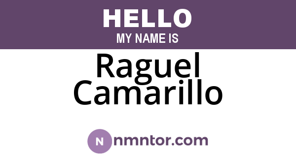 Raguel Camarillo