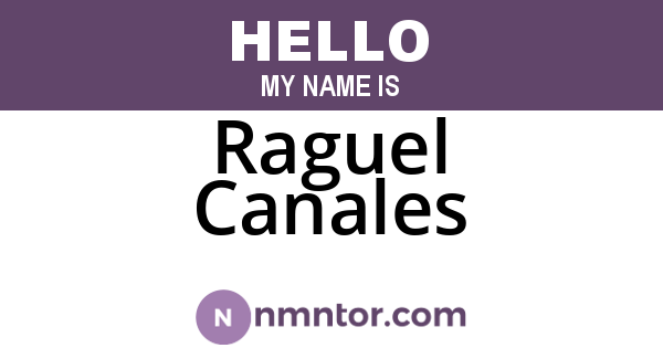 Raguel Canales