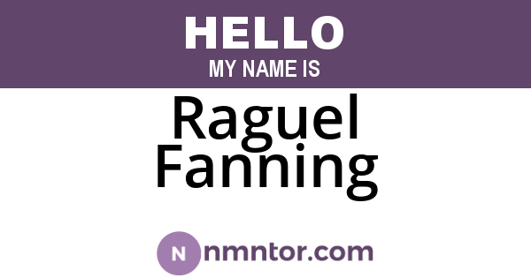 Raguel Fanning