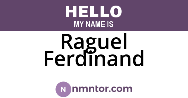 Raguel Ferdinand