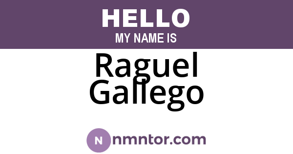Raguel Gallego