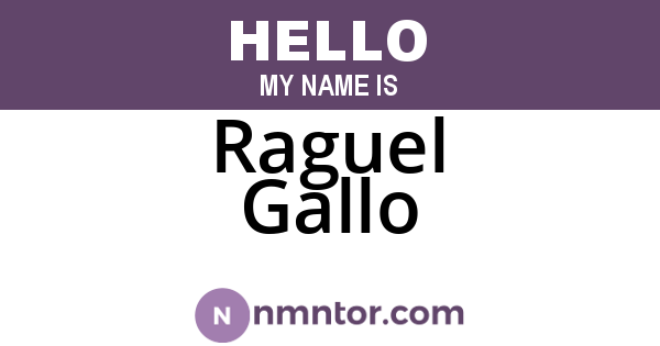 Raguel Gallo