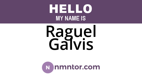 Raguel Galvis