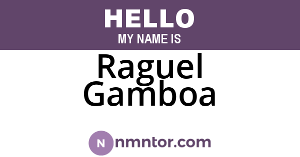 Raguel Gamboa