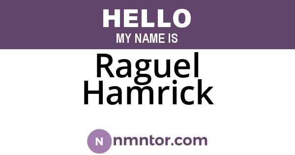 Raguel Hamrick