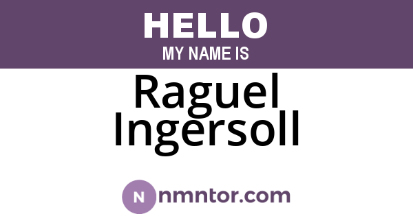 Raguel Ingersoll