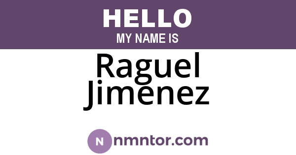 Raguel Jimenez