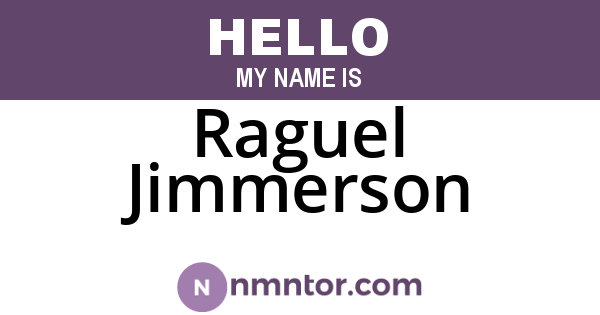 Raguel Jimmerson