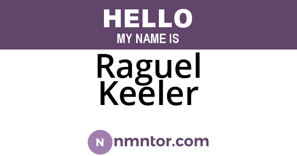 Raguel Keeler