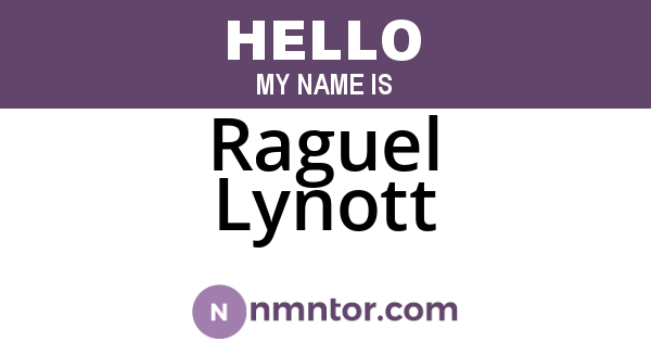 Raguel Lynott