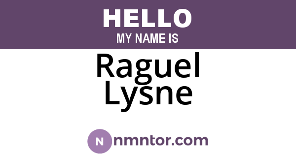 Raguel Lysne