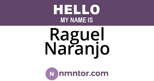 Raguel Naranjo