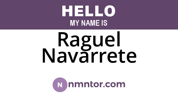 Raguel Navarrete