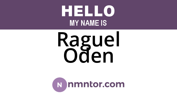 Raguel Oden