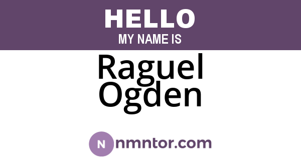 Raguel Ogden