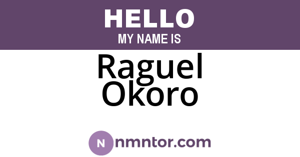 Raguel Okoro