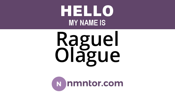 Raguel Olague