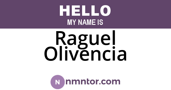 Raguel Olivencia