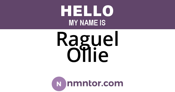 Raguel Ollie