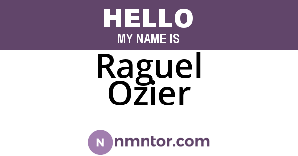 Raguel Ozier