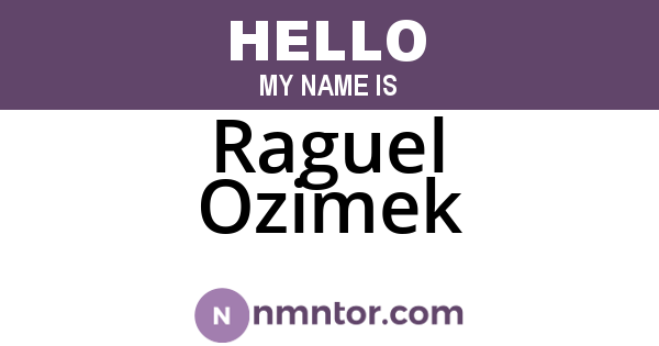 Raguel Ozimek
