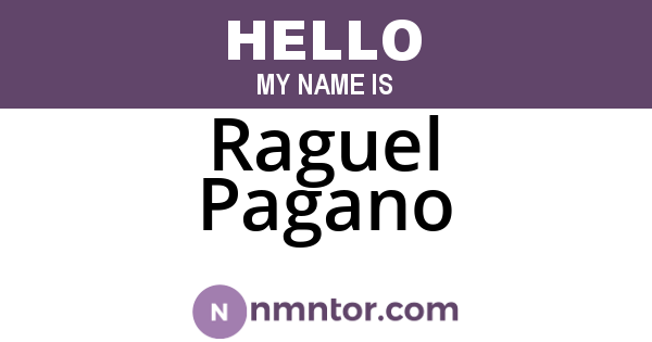 Raguel Pagano