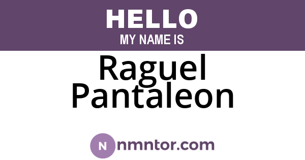 Raguel Pantaleon