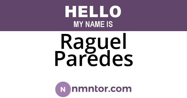 Raguel Paredes