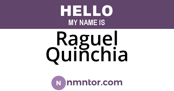 Raguel Quinchia