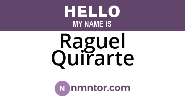 Raguel Quirarte