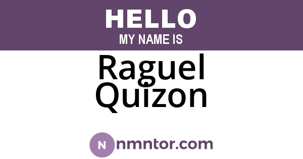 Raguel Quizon
