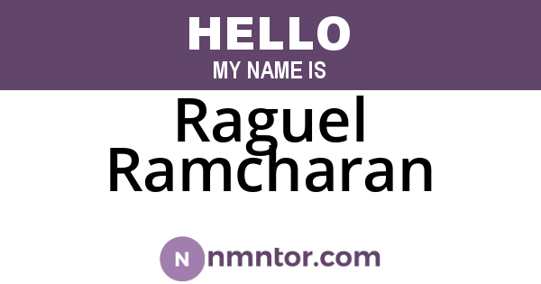 Raguel Ramcharan