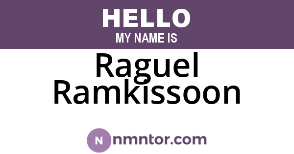 Raguel Ramkissoon
